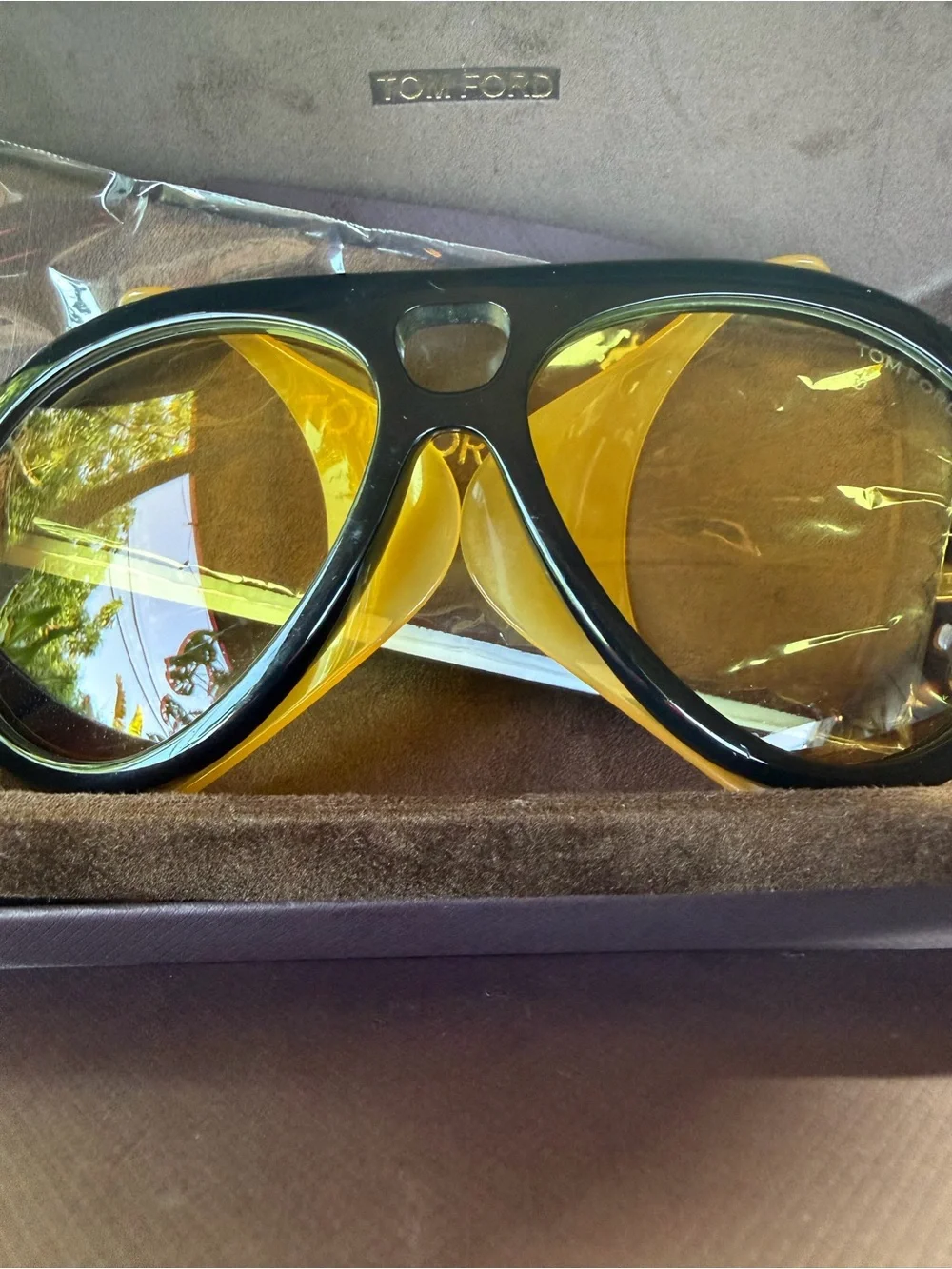 Tom Ford Neughman Black and Yellow Tortoiseshell Sunglasses